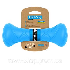 Игровая гантель для апортировки PitchDog, длина 19 см, диаметр 7 см голубой