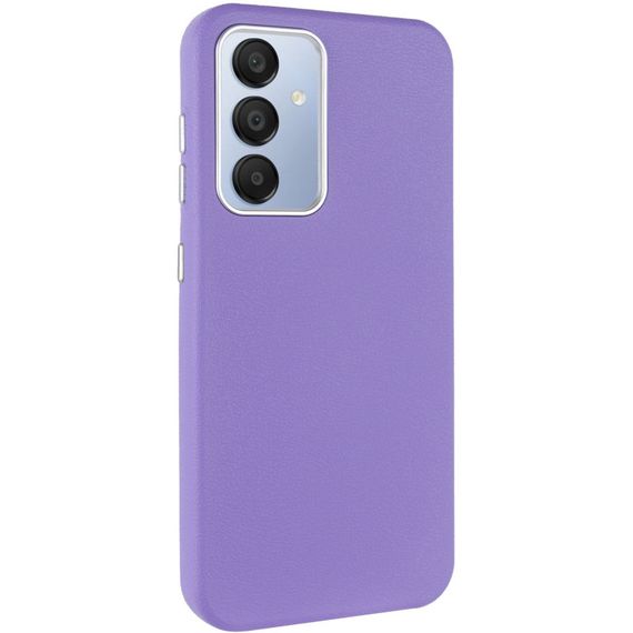 Кожаный чехол Leather Case Metal Buttons для Samsung Galaxy S23 FE Light Purple