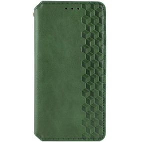 Кожаный чехол-книжка GETMAN Cubic (PU) для Xiaomi Redmi Note 15 Pro 4G Зеленый