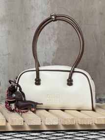 Женская сумка Miu Miu white/brown 4 ПП7551