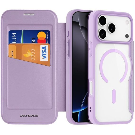 Чохол-книжка Dux Ducis Skin X Pro with MagSafe для Apple iPhone 17 Pro Max (6.9") Purple