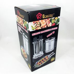 Шашлычница электрическая Domotec MS-7781 на 6 шампуров 1000Вт вертикальная с нержавеющей стали UQ-48