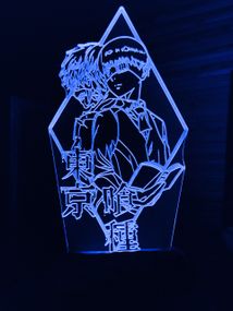 Акриловый светильник-ночник Кэн Канеки 2 (Ken Kaneki) синий tty-n000905