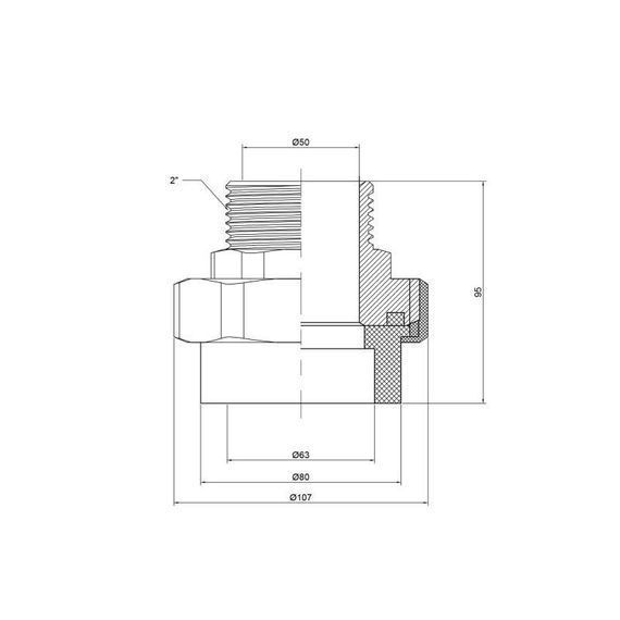 Згон "Американка" PPR Thermo Alliance 63х2" ЗР | Зображення 1