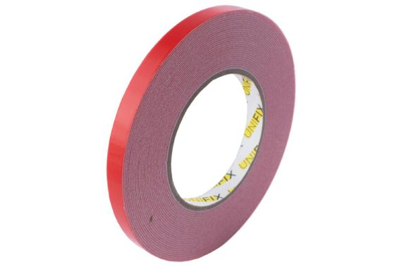 Лента клейкая двухсторонняя на вспененной основе 12мм*10м белая UNIFIX | Зображення 3