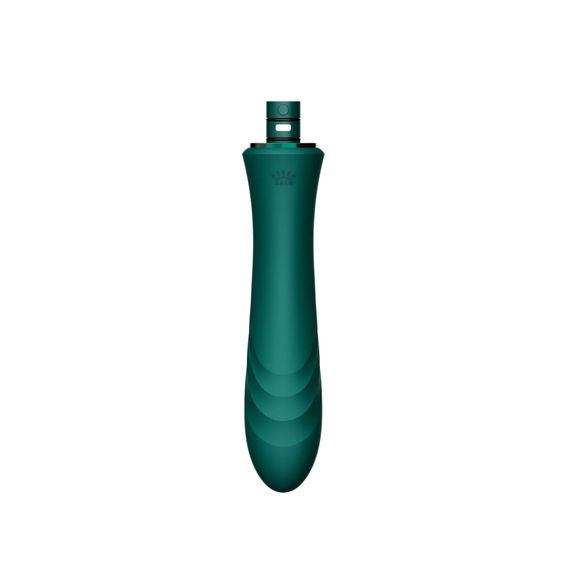 Компактна смарт секс-машина Zalo – Sesh Turquoise Green, 2 насадки, пульт ДК, кристал Swarovski | Зображення 8