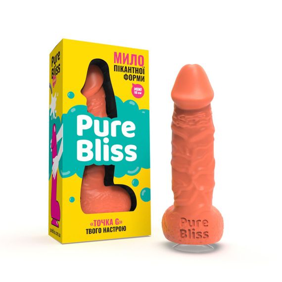 Крафтове мило-член із присоскою Pure Bliss MINI Coral, натуральне | Зображення 1