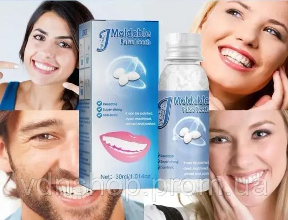 Клей для ремонту зубів полімерний пластик для тимчасового протезування 30 м | Зображення 1