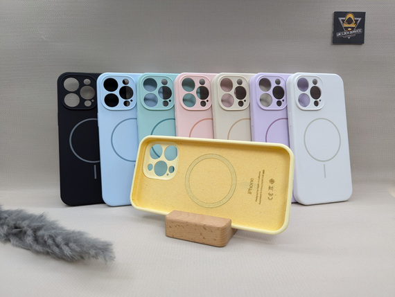 Чохол м'який Iphone 15 Pro Max MagSafe SoftTouch Протиударний Жовтий | Зображення 2