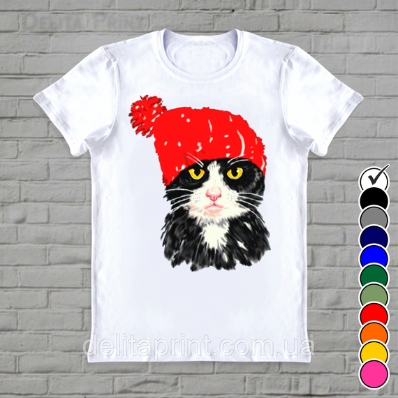 Футболки новорічні Фемелі Лук "Змінні коти" Family Look для всієї родини | Зображення 3