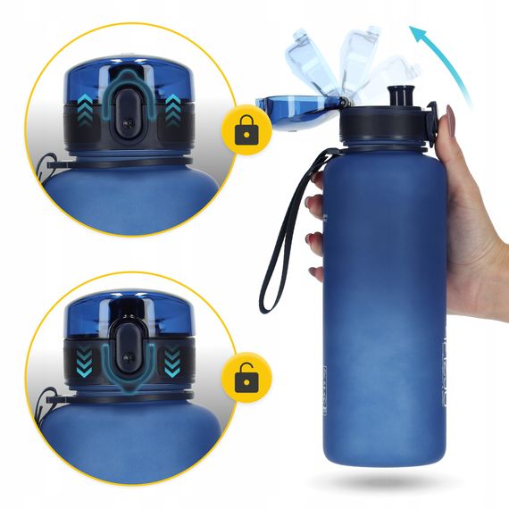 Пляшка для води спортивна 4FIZJO 1000 мл Blue (P-5905973403771) | Зображення 4