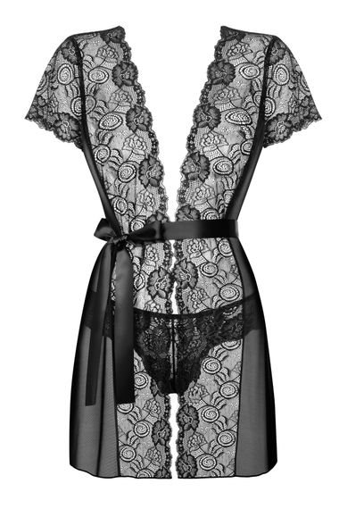 Пеньюар Obsessive Alluria peignoir & thong L/XL | Зображення 2