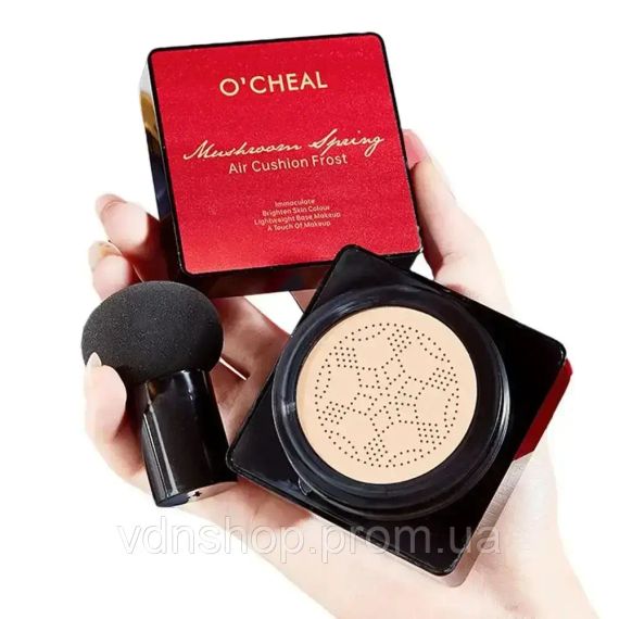 Тональный крем кушон для лица + спонжик Beauty Linasi Red O`CHEAL, Натуральный оттенок | Зображення 2