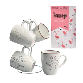 Набір чашок Flamingo 4шт 350мл S&T