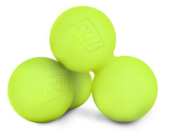 Силіконовий масажний подвійний м'яч 63 мм Hop-Sport HS-S063DMB салатовий | Зображення 2