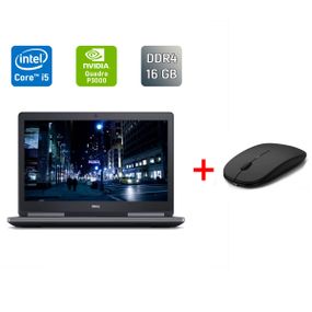 Мобільна робоча станція Dell Precision 7720 / 17.3" (1600x900) TN / Intel Core i5-6300HQ (4 ядра по 2.3 - 3.2 GHz) / 16 GB DDR4 / 128 GB SSD + 500 GB HDD / nVidia Quadro P3000, 6 GB GDDR5, 192-bit / HDMI / WebCam б/в + Подарунок Бездротова миша / USB