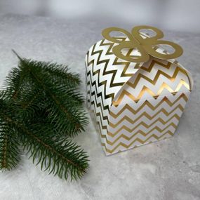 Складна подарункова коробка 9,5х9,5 см - золото №2