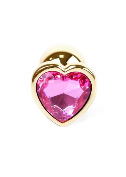 Анальна пробка - Jewellery Gold Heart Plug Pink Sex Aura | Зображення 1