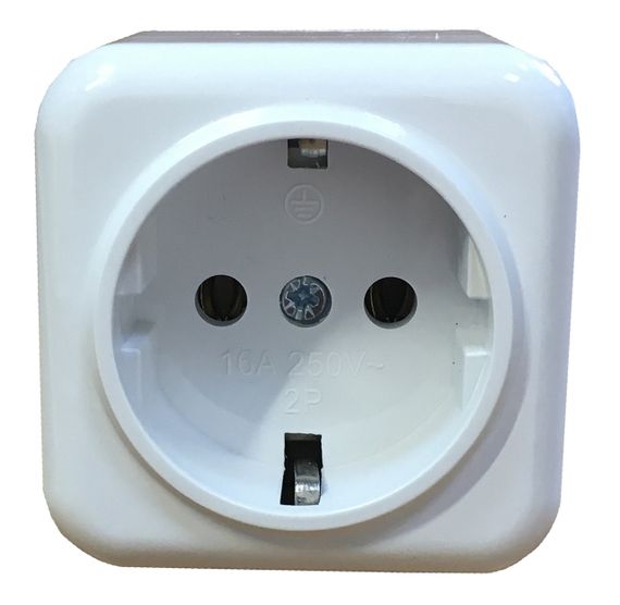 Розетка внешней установки 1-я з/к белая IP20 Lemur Ny95000982