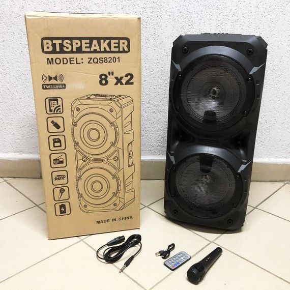 Bluetooth колонка-чемодан переносная, Блютуз колонка с динамичной подсветкой, Переносная блутуз колонка DI-28 | Зображення 4