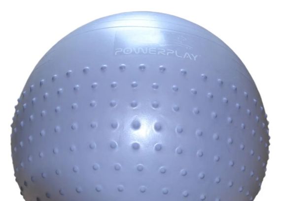 М'яч для фітнесу (фітбол) напівмасажний PowerPlay 4003 Ø75 cm Gymball Sky Blue + помпа (PP_4003_75_Sky_Blue) | Зображення 1