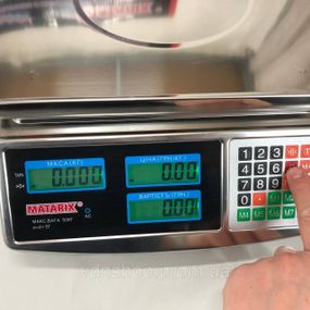 Ваги електронні торгові дисплей, Якісні торгові ваги 50 кг для зважування продуктів MX-51