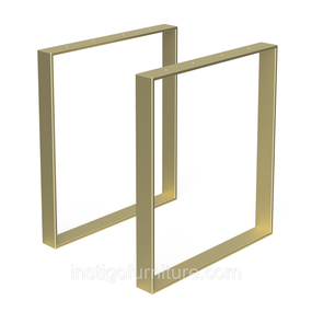 Комплект опор для столу з металу 600×70mm, H=730mm (профільна труба: 70x11mm) Золото
