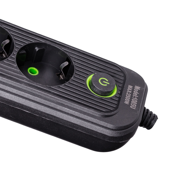 Мережевий фільтр 2.8 м подовжувач на 4 розетки з 3 USB 1 Type-C та кнопкою відключення HP-5-13MF | Зображення 4