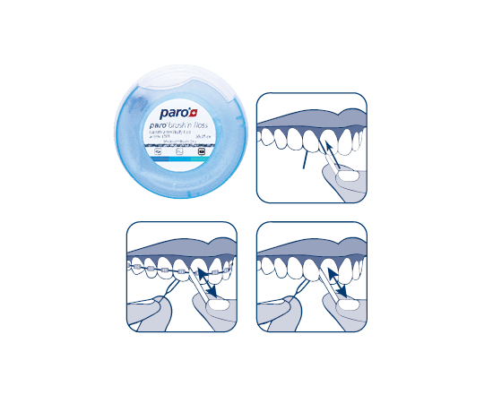 Зубна нитка та щітка, суперфлос paro® BRUSH’n FLOSS, 20 x 15 см | Зображення 1