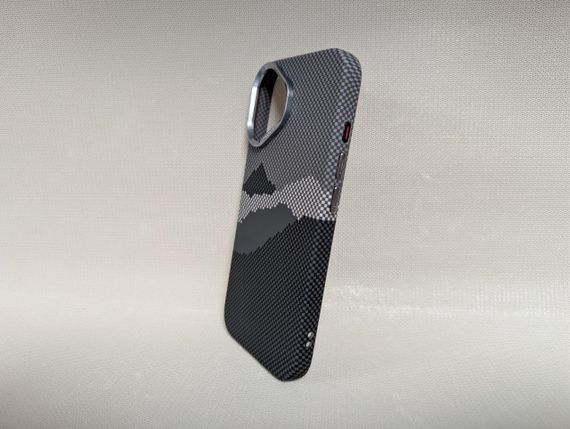Чохол для iPhone 16 / Айфон 16, LUXO Life Carbon, ультратонкий, MagSafe, сірий | Зображення 2