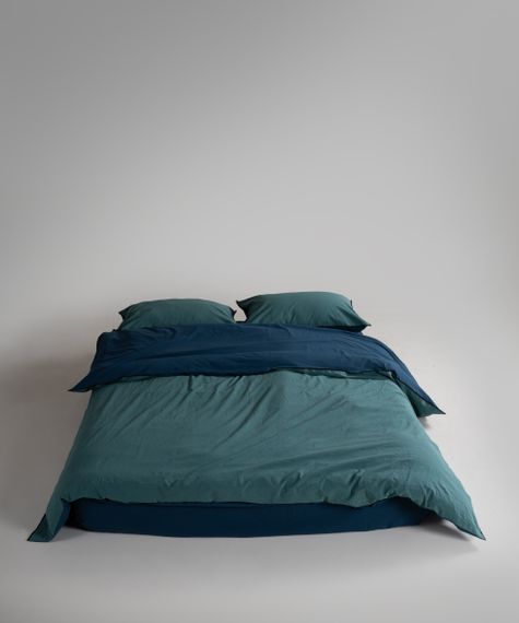 Постільна білизна Limasso Stonewashed Essualte 200 х 220 см  Dress Blue - Dark Green | Зображення 2