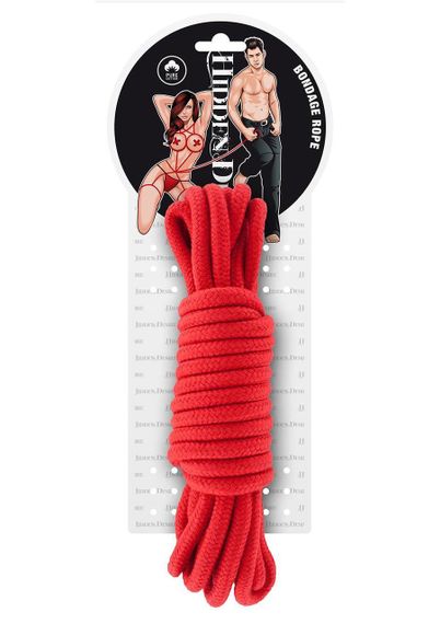 Мотузка для БДСМ BONDAGE ROPE 5 METER RED Sex Aura | Зображення 1