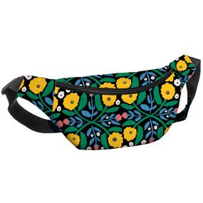 Сумка на пояс бананка Bumbag Желтые цветы 27x16 см (BB_22S004_BL)