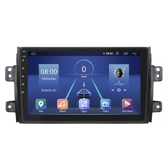 Штатная магнитола Lesko для Suzuki SX4 I (Classic) Рестайлинг 2009-2014 г 9" 6/128Gb 4G Wi-Fi GPS Top Сузуки