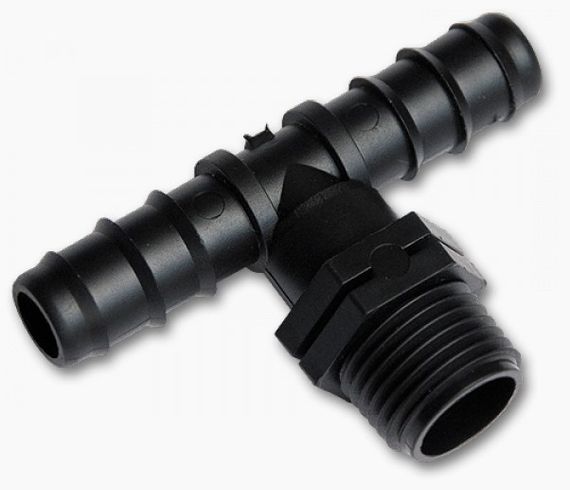 Трійник Bradas із зовнішньою різьбою 3/4" штуцер під трубку 20 мм 25 шт