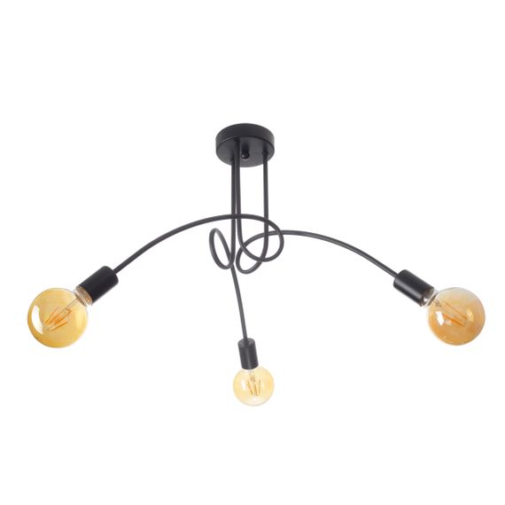Люстра лофт потолочная в спальню Е27 60W BK (BR-01 604C/3)