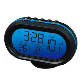 Годинник VST-7009v з 2-ма датчиками температури і вольтметром, змінюється колір екрану