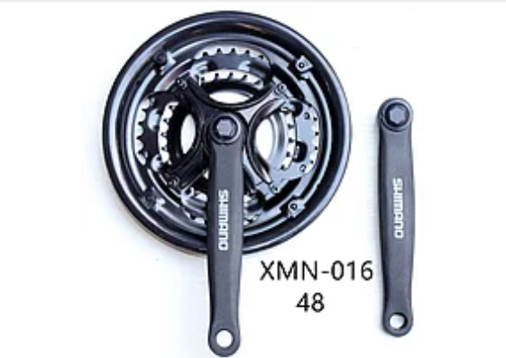 Велосипедний шатун shimano сталевий 48/38/28 (XMN-016)