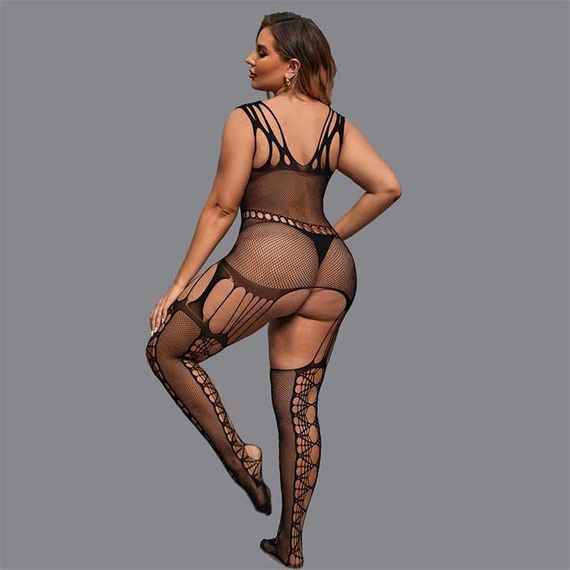 Сексуальный бодистокинг с имитацией чулок L-XXL– Эротическое бельё | Зображення 2