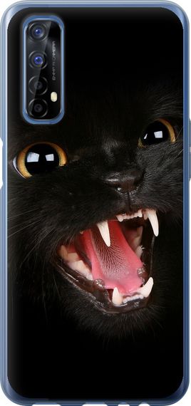 Чехол на Realme 7 Чёрная кошка "932u-2081-17620"