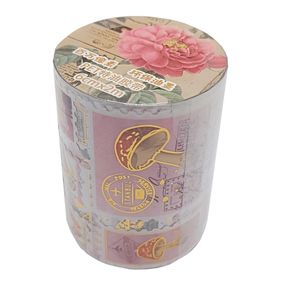 Декоративная лента с наклейками "Ретро стиль" XM-JD2859-4, 6 см 2 м