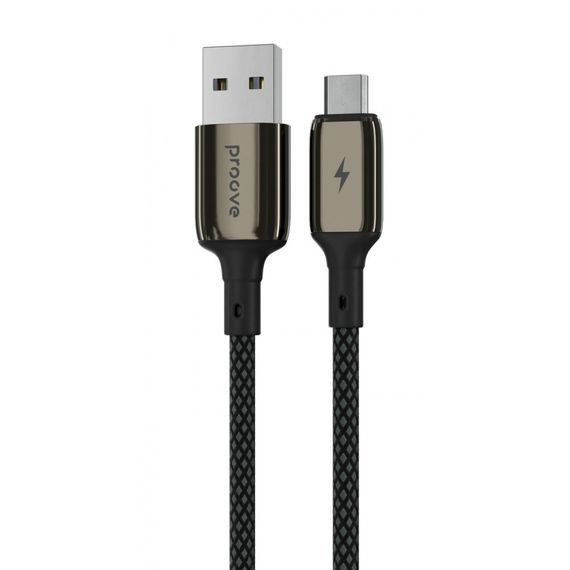 Кабель Proove Dense Metal Micro USB 2.4A (1m) black