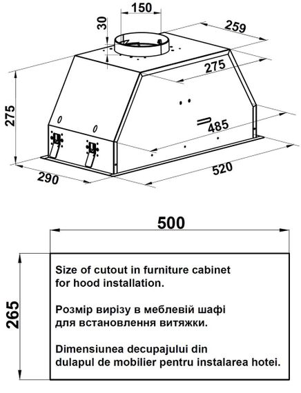 Витяжка Fabiano Sensei 52 Silent Black 8104.402.1673 | Зображення 3
