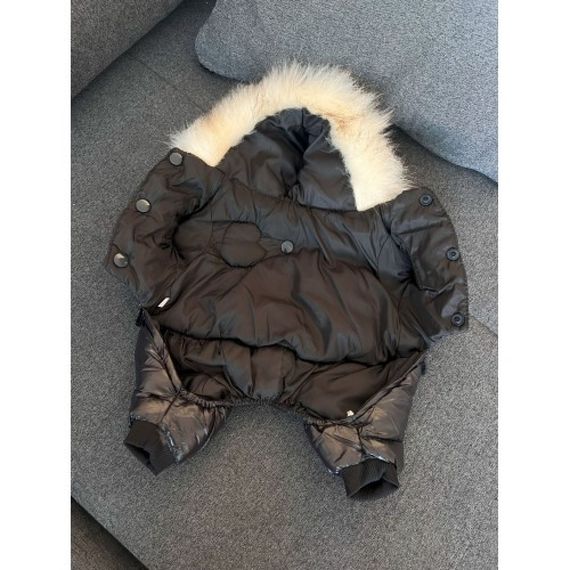 Брендовый зимний комбинезон для собак MONCLER , черный | Зображення 1