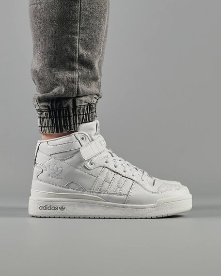 Чоловічі кросівки A-d-i-das Forum 84 High All White весна / літо / осінь 46 30 см | Зображення 2
