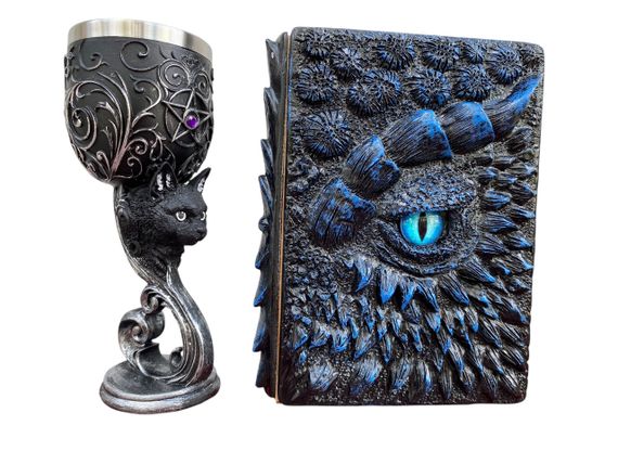 Подарунковий набір Келих 3D Кіт і Блокнот 3D «Книга тіней і Глубін»