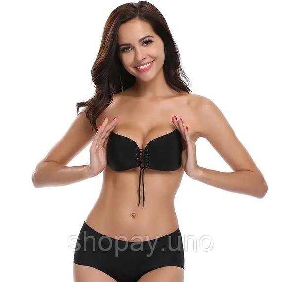 Бюстгальтер-невидимка Fly Bra ліфчик без бретелів на шнурівці | Зображення 4