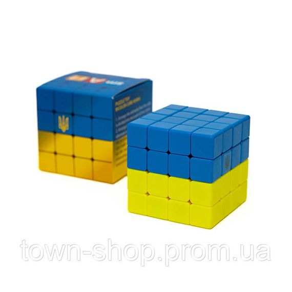 Головоломка Умный кубик 4х4х4 "Флаг Украины" SCU444 (Bicolor Smart Cube 4x4x4 "Ukraine") | Зображення 1