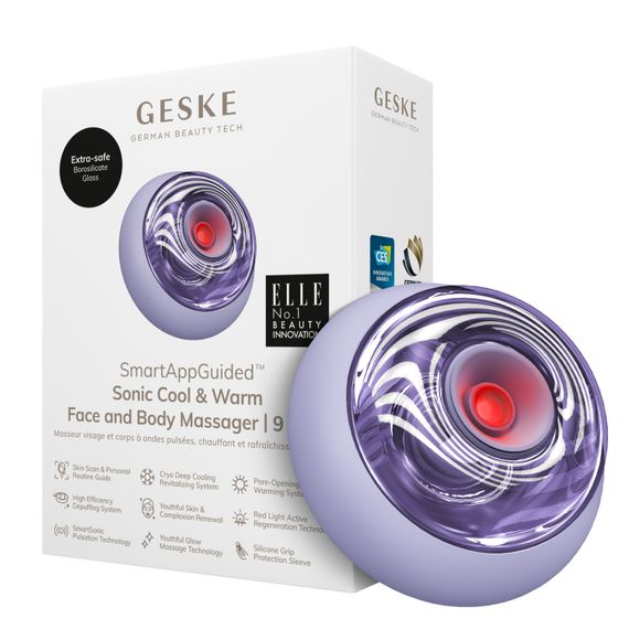 Масажер для обличчя та тіла GESKE Sonic Cool&Warm Face and Body Massager 9в1 purple