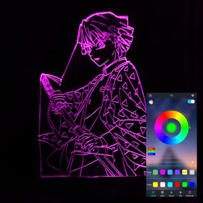 Акриловый светильник-ночник управление с телефона Заницу Агацума tty-n001219